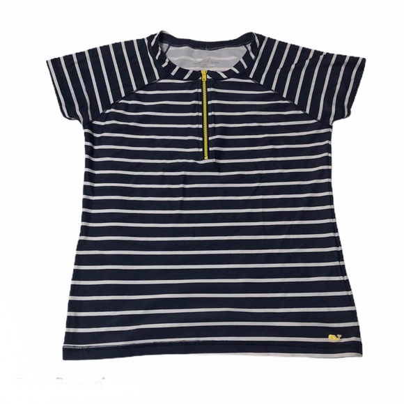 Vineyard Vines Other - Vineyard Vines Rash Guard Swim Top L Blue Stripe